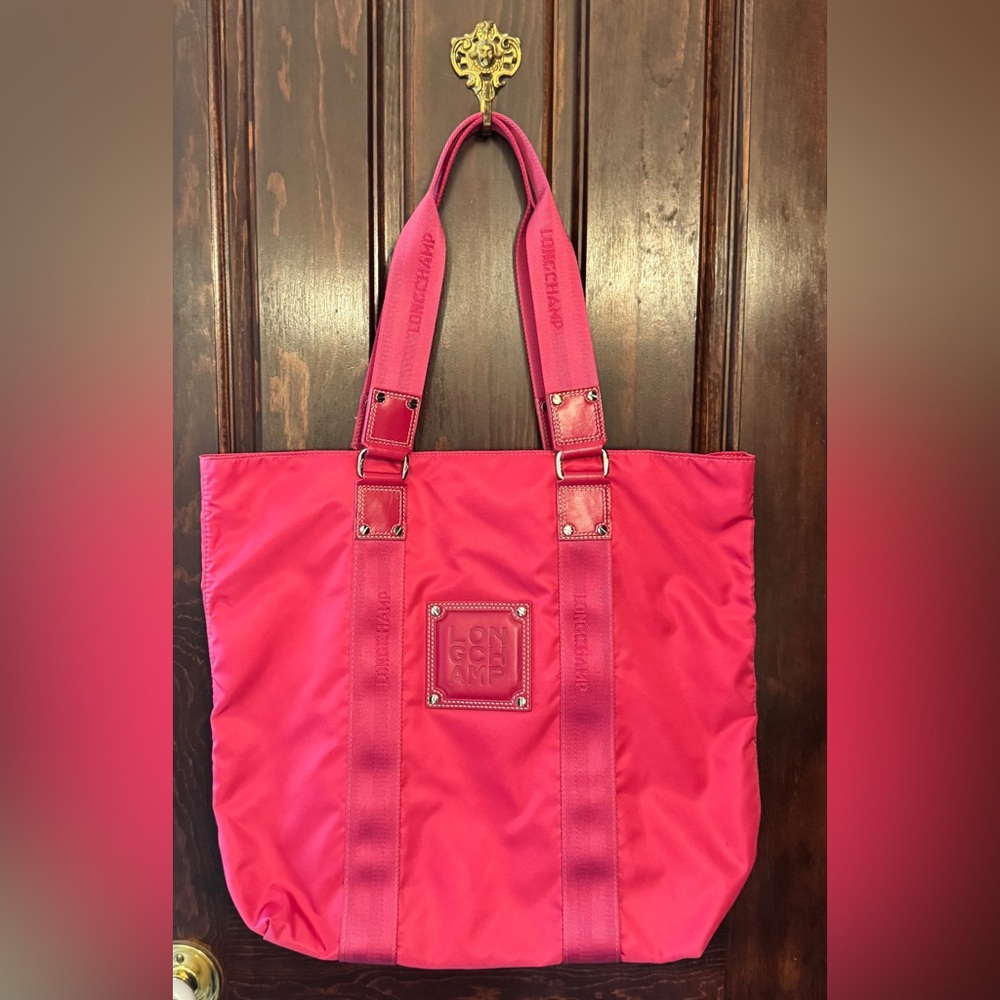 Longchamp Fuchsia Nylon Tote Bag